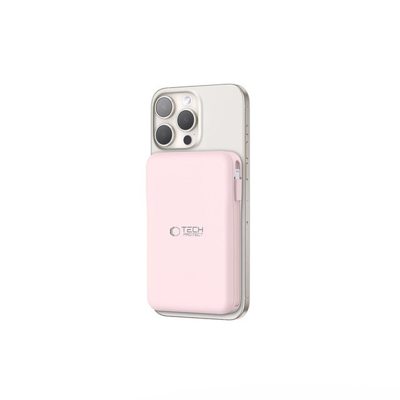 Powerbank PB31 Lifemag MagSafe 10000mAh, różowa, Tech-Protect