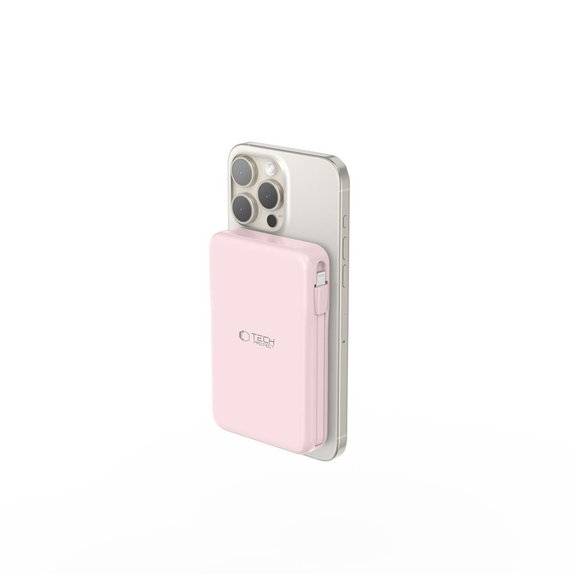 Powerbank PB31 Lifemag MagSafe 10000mAh, różowa, Tech-Protect