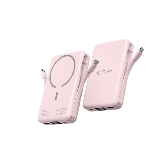 Powerbank PB31 Lifemag MagSafe 10000mAh, różowa, Tech-Protect
