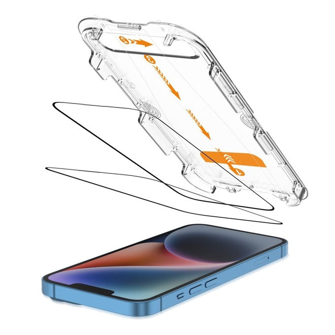 Szkło hartowane Quick Set+ 2-PACK do iPhone 13 / 13 Pro / 14 / 16E / 17E, czarna, Tech-Protect