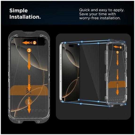 Szkło hartowane Quick Set+ 2-PACK do iPhone 13 / 13 Pro / 14 / 16E / 17E, czarna, Tech-Protect