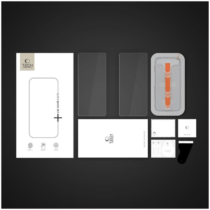 Szkło hartowane Quick Set+ 2-PACK do Samsung S24 / S25, przezroczysta, Tech-Protect