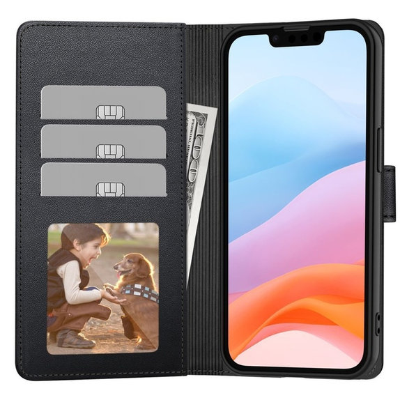 Etui Wallet do Motorola Edge 60 / 60 Fusion, czarna, Tech-Protect