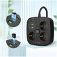 Ładowarka sieciowa PCS3X4 Power Strip 2 USB & 2 USB-C & 3 Socket 200cm, czarna, Tech-Protect