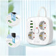 Ładowarka sieciowa PCS3X4 Power Strip 2 USB & 2 USB-C & 3 Socket 200cm, biała, Tech-Protect
