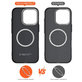 Etui Ion Carbon MagSafe do Samsung S25 Ultra, czarna/srebrna, Tech-Protect