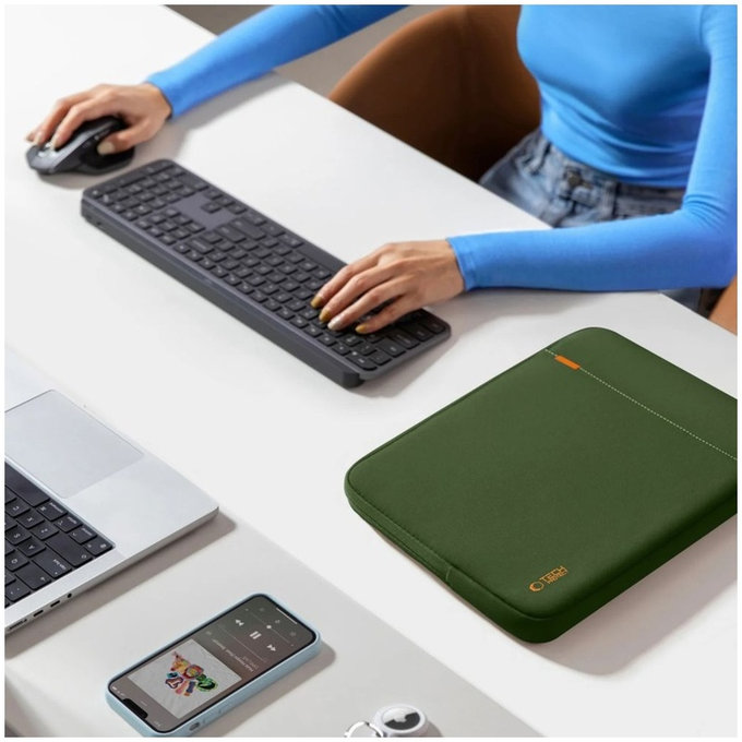 Etui na laptop Defender 15-16, Army Green, Tech-Protect