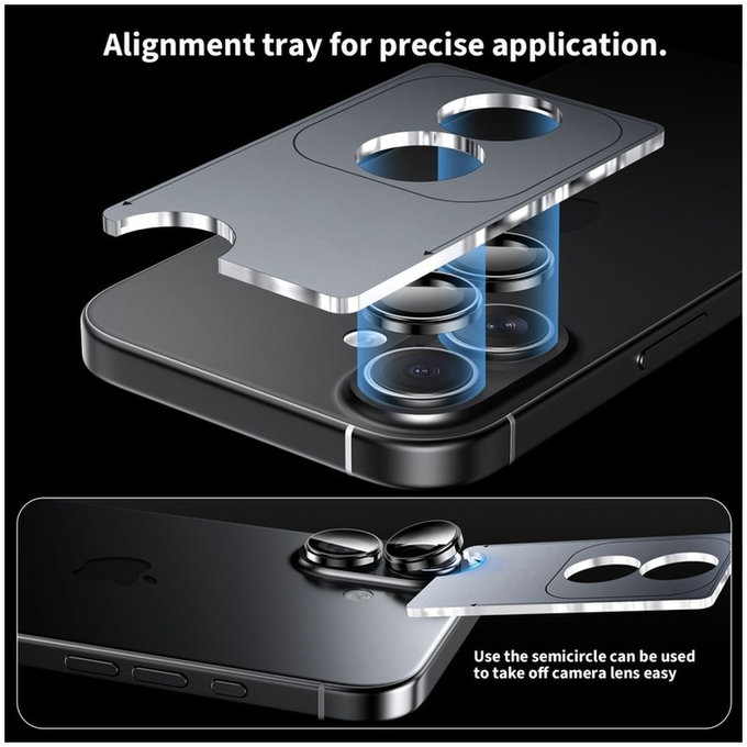 Osłona aparatu Camring Fit+ do iPhone 16 / 16 Plus / 17, przezroczysta, Tech-Protect