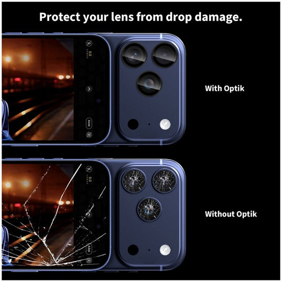Osłona aparatu Camring Fit+ do iPhone 14 Pro / Max / 15 Pro / Max / 16 Pro / Max / 17 Pro / Max, przezroczysta, Tech-Protect