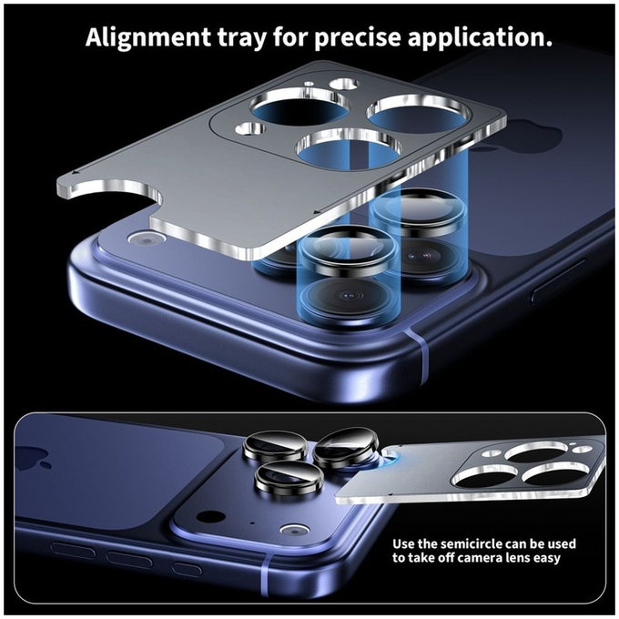 Osłona aparatu Camring Fit+ do iPhone 14 Pro / Max / 15 Pro / Max / 16 Pro / Max / 17 Pro / Max, przezroczysta, Tech-Protect