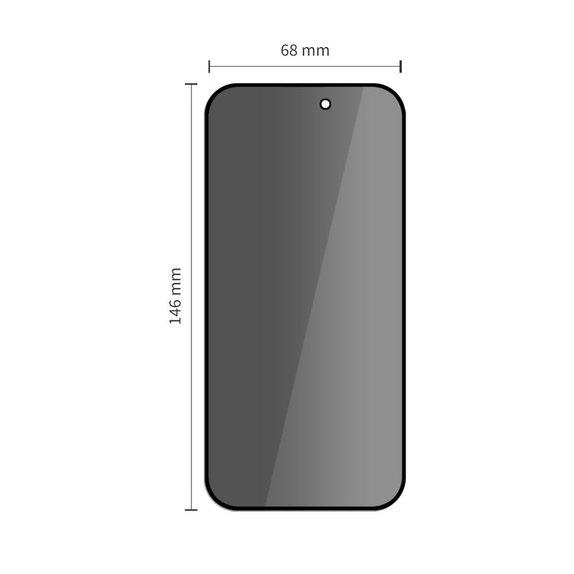 Szkło hartowane Privacy Glass Spy+ 2-PACK do iPhone 16 Pro / 17 / 17 Pro, privacy, Tech-Protect