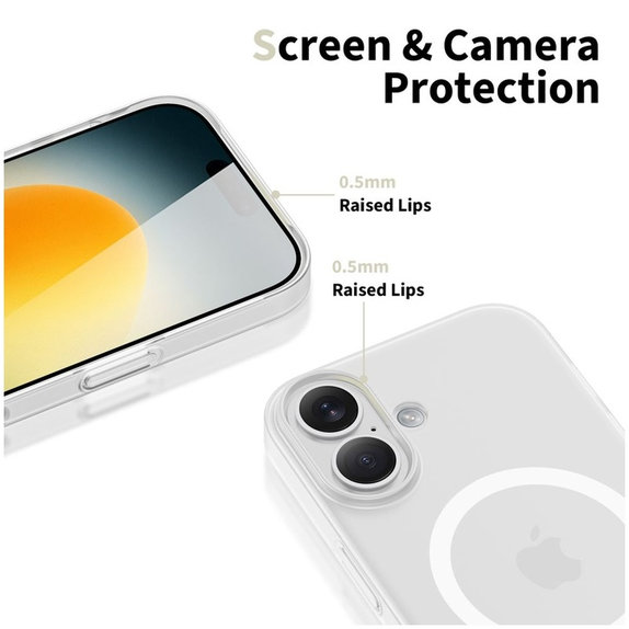 Etui MagSlim MagSafe do iPhone 17, Matte/White, Tech-Protect