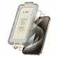 Szkło hartowane Quick Set+ 2-PACK do iPhone 15 Pro, czarna, Tech-Protect