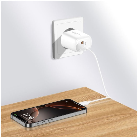 Ładowarka sieciowa NCA20 2-PORT PD 20W / QC3.0, biała, Tech-Protect