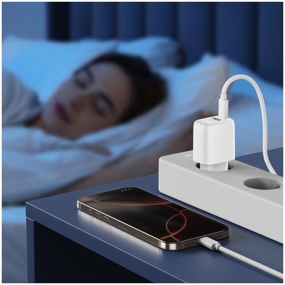 Ładowarka sieciowa NCA20 2-PORT PD 20W / QC3.0, biała, Tech-Protect