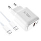 Ładowarka sieciowa NCA20 2-PORT PD 20W / QC3.0 + USB-C Cable, biała, Tech-Protect