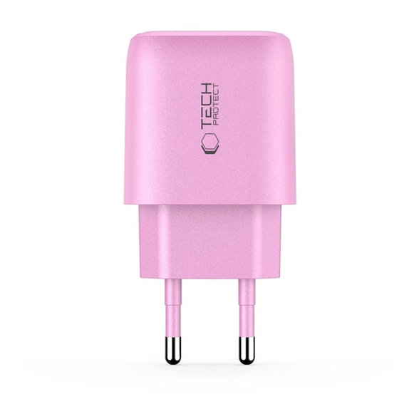 Ładowarka sieciowa NCA20 2-PORT PD 20W / QC3.0, Baby Pink, Tech-Protect