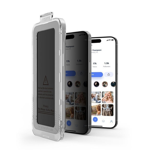 Szkło hartowane Privacy Quick Set Spy+ 2-PACK do iPhone 13 / 13 Pro / 14 / 16E / 17E, privacy, Tech-Protect