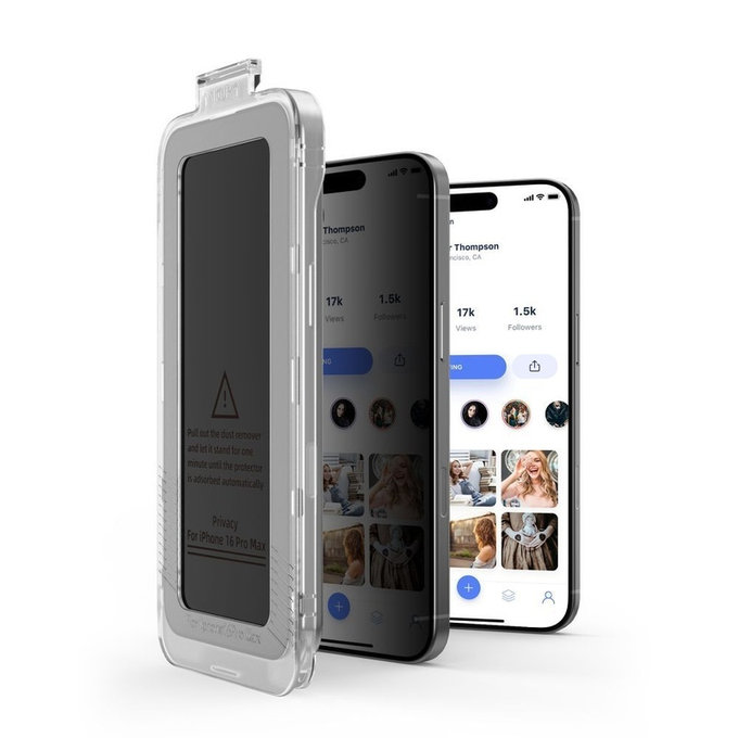 Szkło hartowane Privacy Quick Set Spy+ 2-PACK do iPhone 13 / 13 Pro / 14 / 16E / 17E, privacy, Tech-Protect