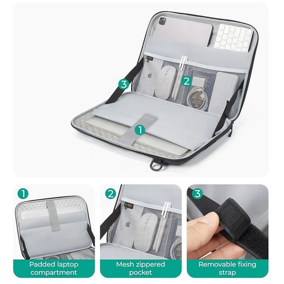 Etui na laptop Ranger-X Tactical 13-14, czarna, Tech-Protect
