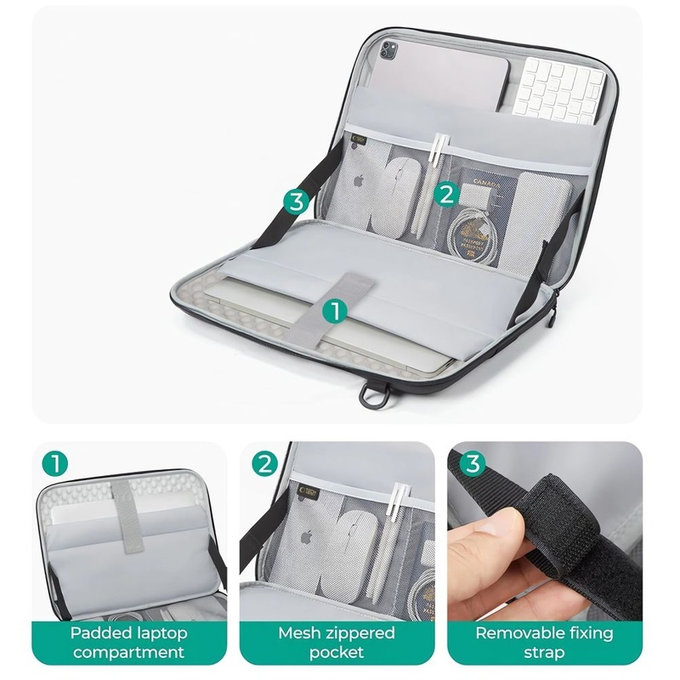Etui na laptop Ranger-X Tactical 13-14, czarna, Tech-Protect