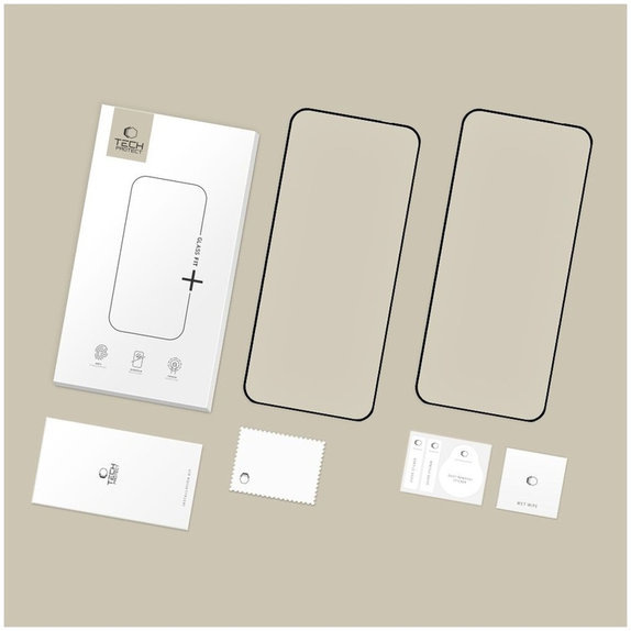 Szkło hartowane Glass Fit+ 2-PACK do Motorola Edge 50 Neo / 60 Neo, czarna, Tech-Protect