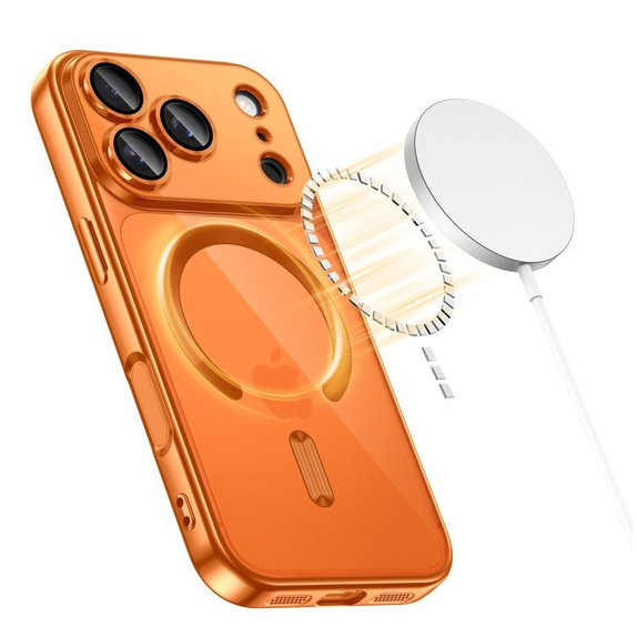 Etui MagFlex MagSafe do iPhone 17 Pro, Shiny Cosmic Orange, Tech-Protect