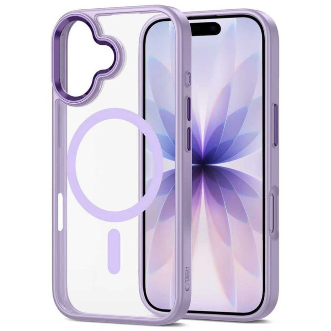 Etui MagMat MagSafe do iPhone 17, Lavender/Clear, Tech-Protect