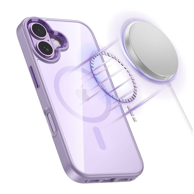 Etui MagMat MagSafe do iPhone 17, Lavender/Clear, Tech-Protect