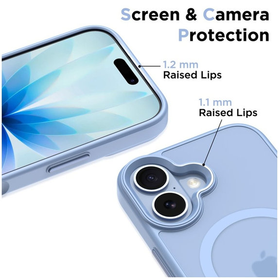 Etui MagMat MagSafe do iPhone 17, Matte Mist Blue, Tech-Protect