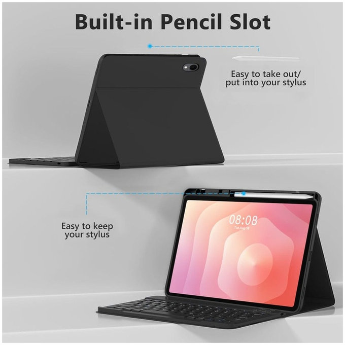 Etui Sc Pen + Keyboard do Samsung Tab S11 11.0 X730 / X736B, czarna, Tech-Protect