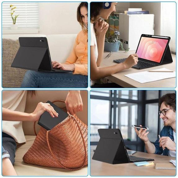Etui Sc Pen + Keyboard do Samsung Tab S11 11.0 X730 / X736B, czarna, Tech-Protect