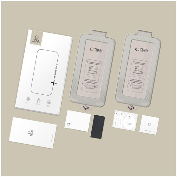 Szkło hartowane Quick Set+ 2-Pack do Samsung S26, Black, Tech-Protect