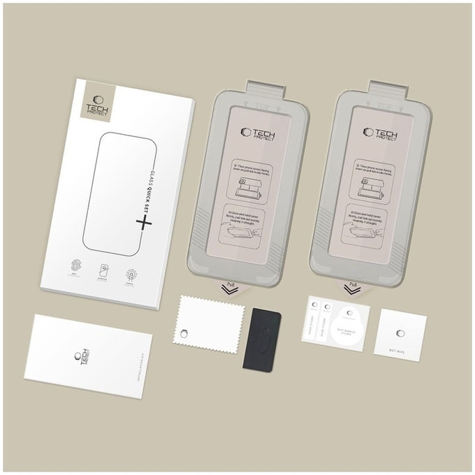 Szkło hartowane Quick Set+ 2-Pack do Samsung S26, Black, Tech-Protect