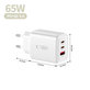 Ładowarka sieciowa NCA65W-GAN 3-PORT PD 65W / QC3.0, biała, Tech-Protect