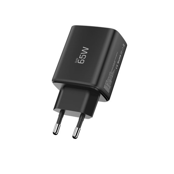 Ładowarka sieciowa NCA65W-GAN 3-PORT PD 65W / QC3.0, czarna, Tech-Protect