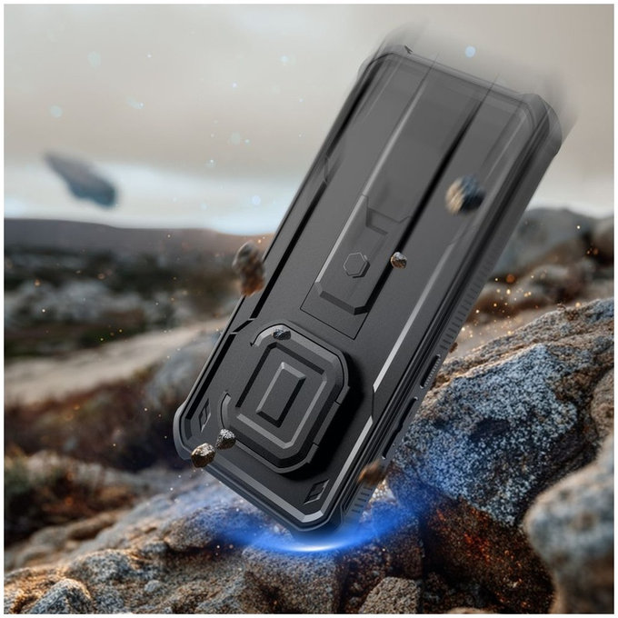 Etui Kevlar Cam+ z 2 przednimi ramkami do Xiaomi Redmi Note 15 Pro 5G, czarne, Tech-Protect
