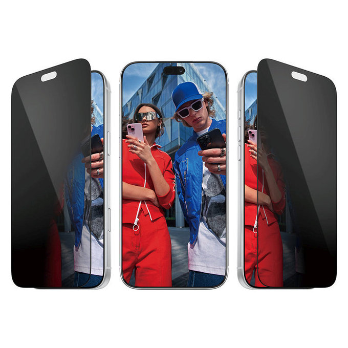 Szkło hartowane UWF 2-Way Privacy z aplikatorem do iPhone 18 Pro Max, Czarne, PanzerGlass