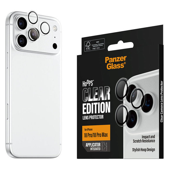 Osłona obiektywu aparatu Hoops do iPhone 18 Pro/18 Pro Max, Przezroczyste, PanzerGlass