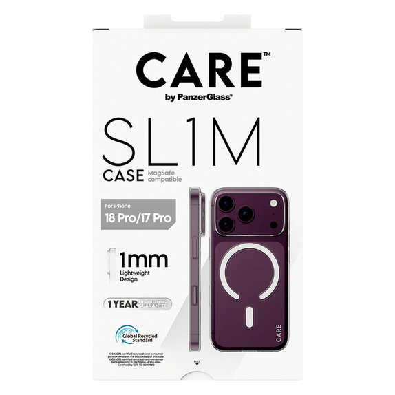 Etui SL1M z MagSAFE do iPhone 18 Pro/17 Pro/16e, Transparentnyny, PanzerGlass