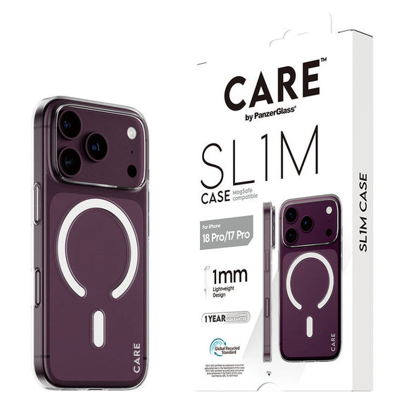 Etui SL1M z MagSAFE do iPhone 18 Pro/17 Pro/16e, Transparentnyny, PanzerGlass