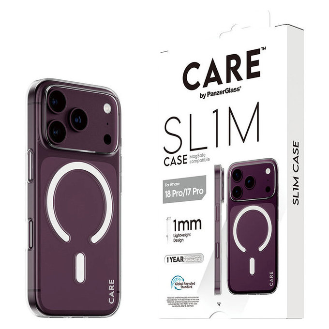 Etui SL1M z MagSAFE do iPhone 18 Pro/17 Pro/16e, Transparentnyny, PanzerGlass