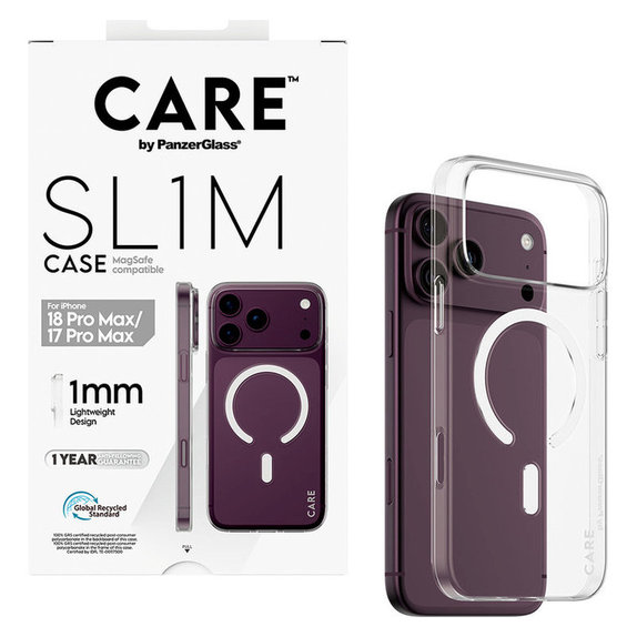 Etui SL1M z MagSAFE do iPhone 18 Pro Max/17 Pro Max/16e, Transparentnyny, PanzerGlass