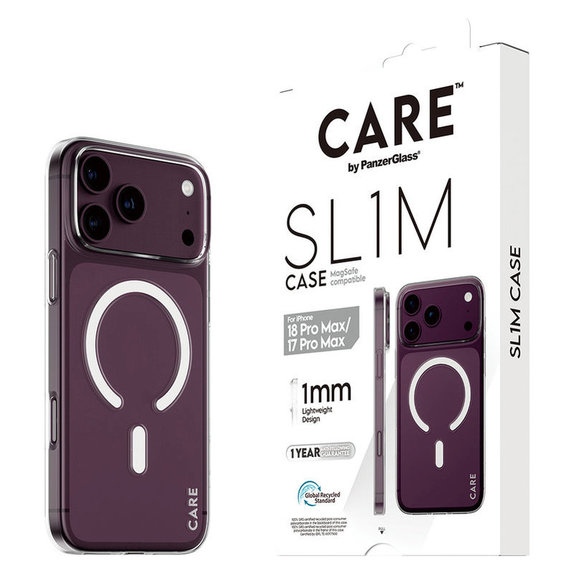 Etui SL1M z MagSAFE do iPhone 18 Pro Max/17 Pro Max/16e, Transparentnyny, PanzerGlass