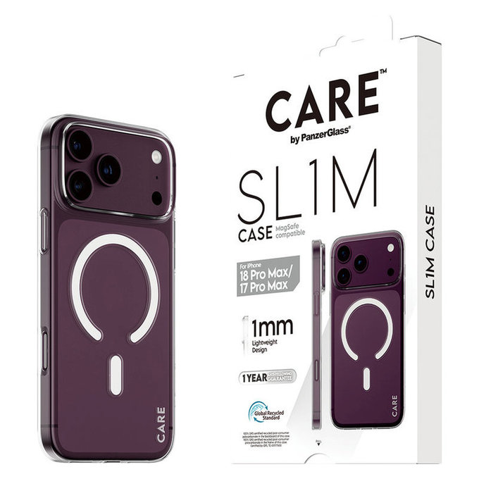 Etui SL1M z MagSAFE do iPhone 18 Pro Max/17 Pro Max/16e, Transparentnyny, PanzerGlass