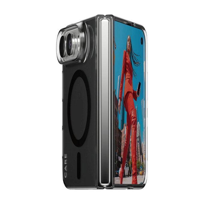 Etui SL1M Smokey z czarnym MagSafe do iPhone Duo, PanzerGlass