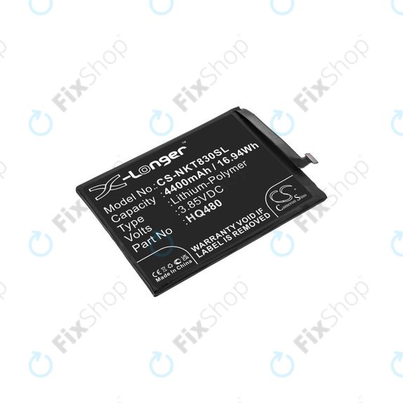 Bateria do Nokia 8.3 2020 5G, 4400mAh, Li-Pol, 3.85V, HQ480, HQ