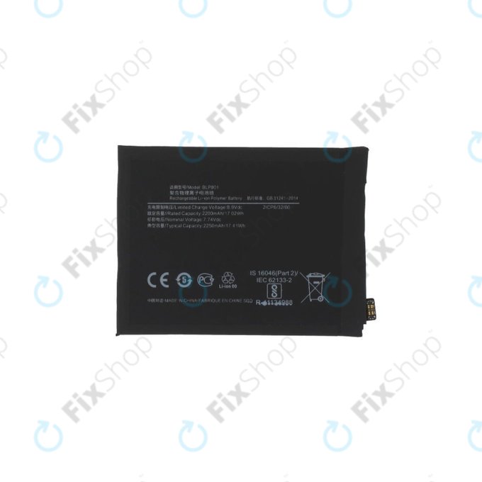 Bateria do OnePlus 8T, BLP801, 4500mAh