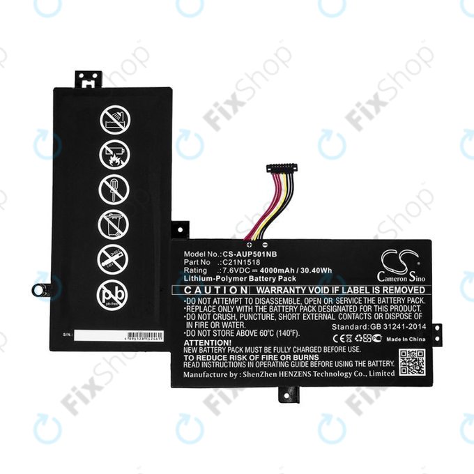Bateria do Asus VivoBook Flip TP501, TP501UA, 4000mAh, Li-Pol, 7.6V, C21N1518, HQ