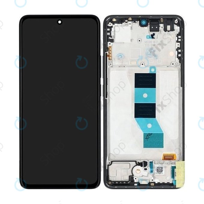 Wyświetlacz do Xiaomi Redmi Note 14 5G 24094RAD4G, Ekran dotykowy z ramką, Midnight Black, 56002000O1700, Genuine Service Pack